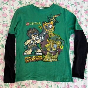 boys 2013 Lego legend of chima layered long sleeve crewneck shirt